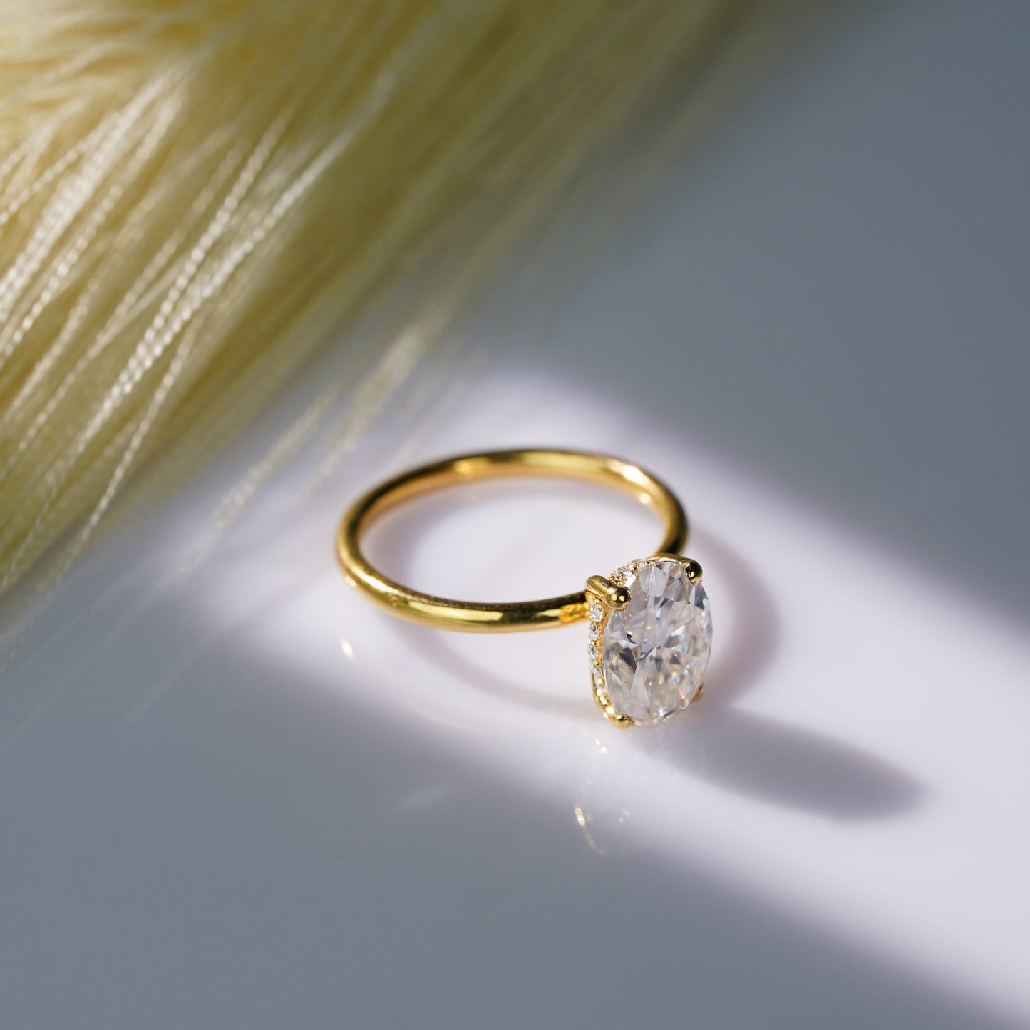 Oval Solitaire Engagement Ring – 2 CT Lab Grown Diamond