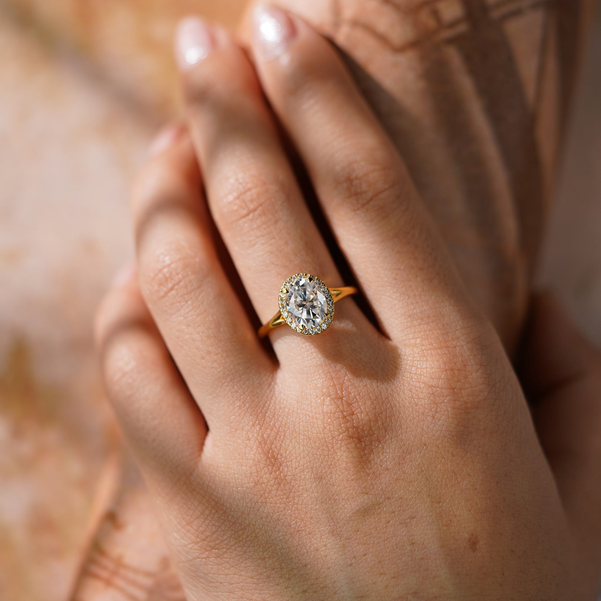 Oval Solitaire Engagement Ring – 2 CT Lab Grown Diamond