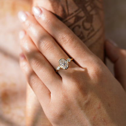 Oval Solitaire Engagement Ring – 2 CT Lab Grown Diamond