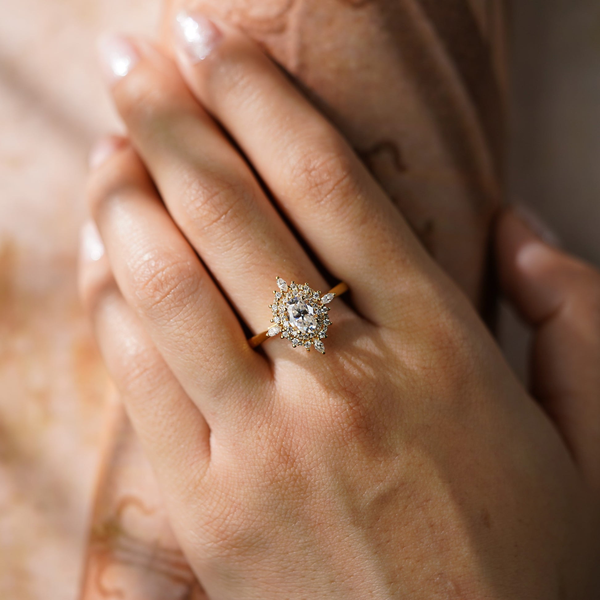 Oval Solitaire Engagement Ring – 2 CT Lab Grown Diamond