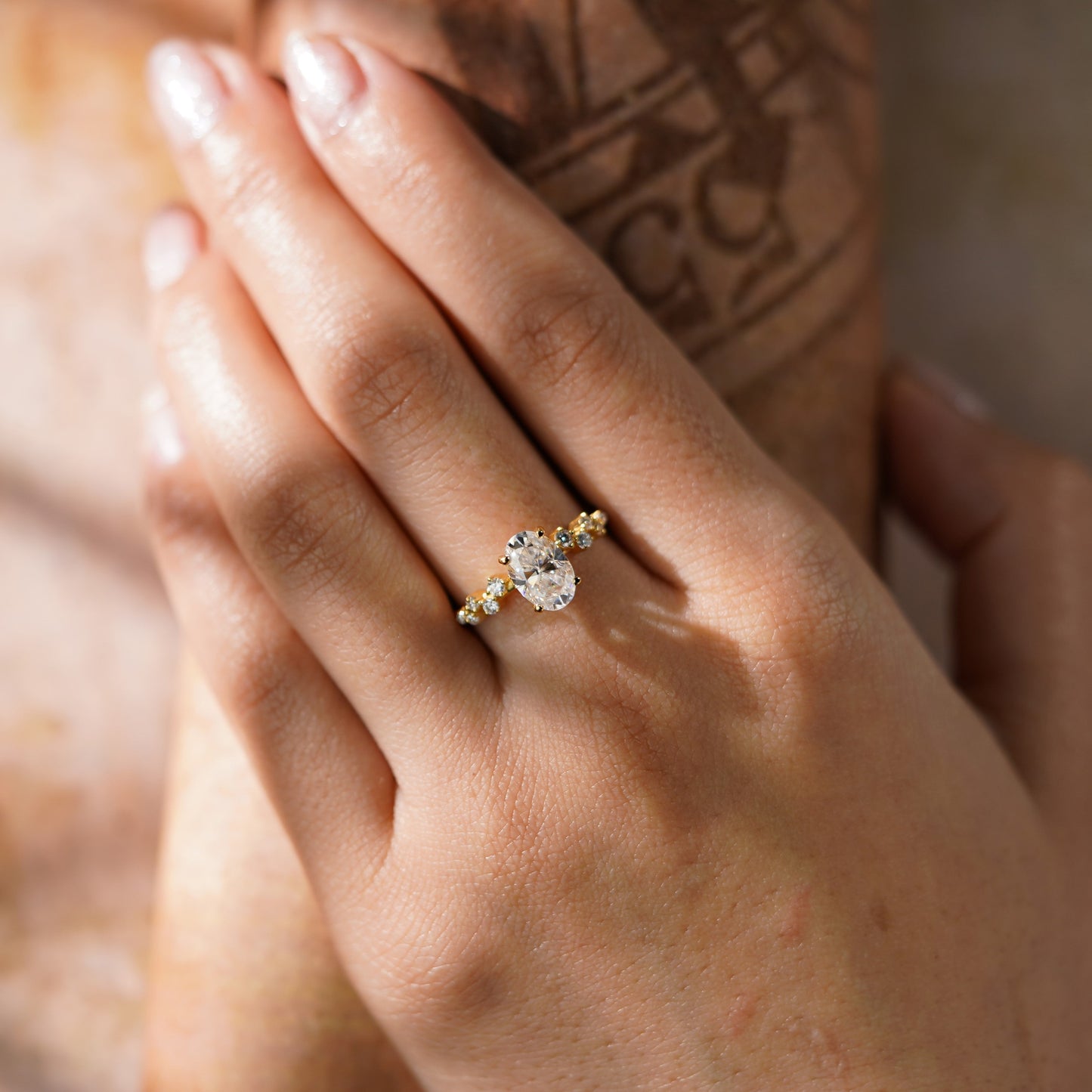 Oval Solitaire Engagement Ring – 2 CT Lab Grown Diamond