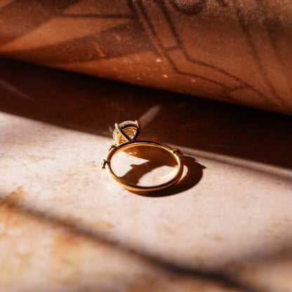 Oval Solitaire Engagement Ring – 2 CT Lab Grown Diamond
