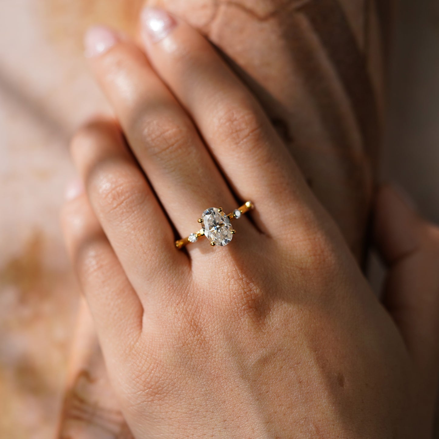 Oval Solitaire Engagement Ring – 2 CT Lab Grown Diamond