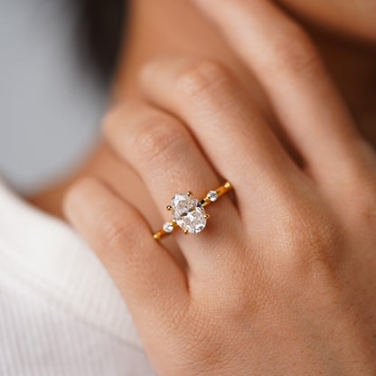Oval Solitaire Engagement Ring – 2 CT Lab Grown Diamond