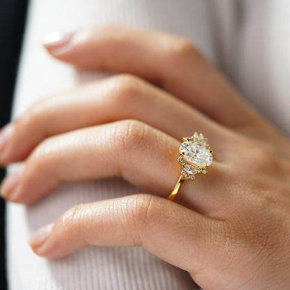 Oval Solitaire Engagement Ring – 2 CT Lab Grown Diamond