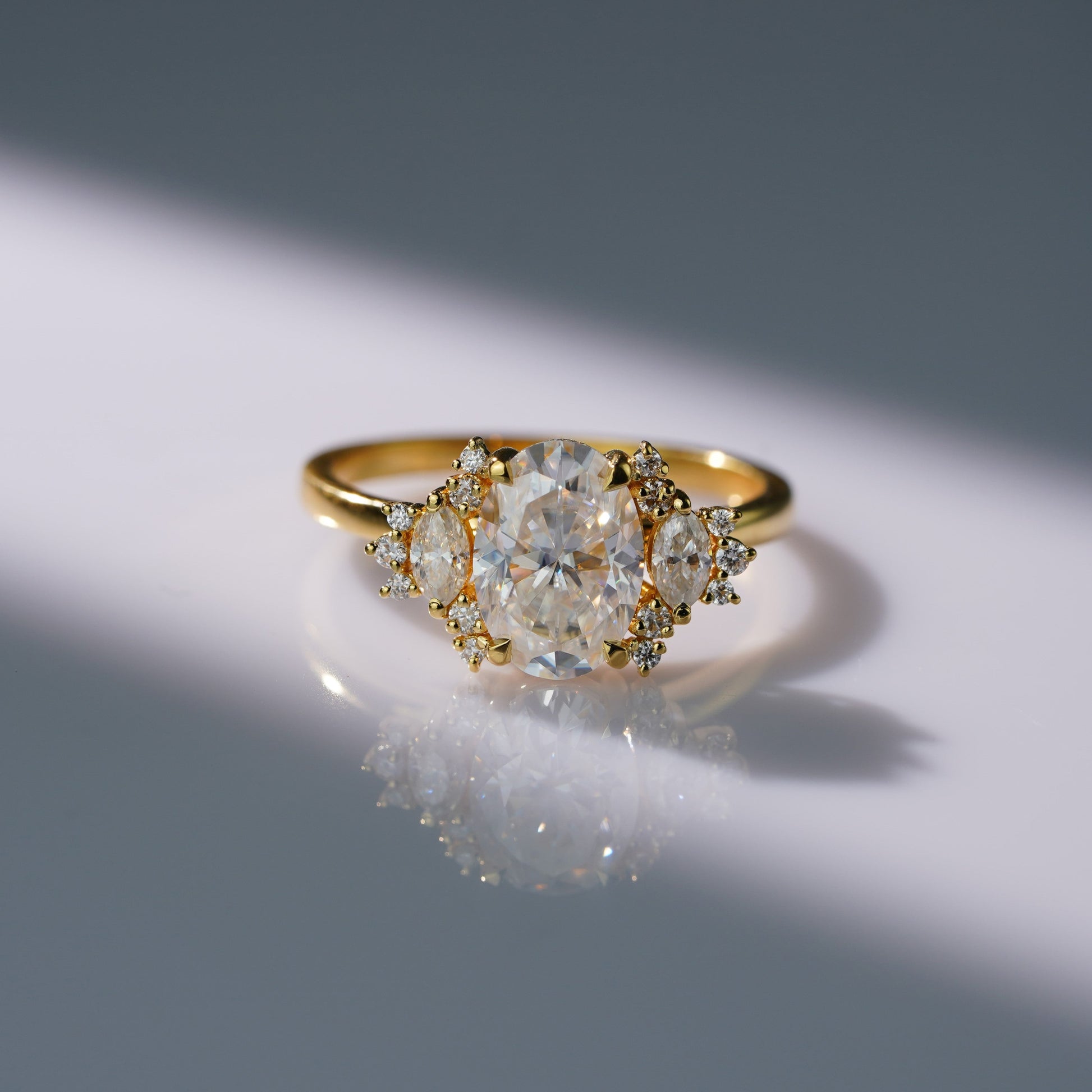 Oval Solitaire Engagement Ring – 2 CT Lab Grown Diamond