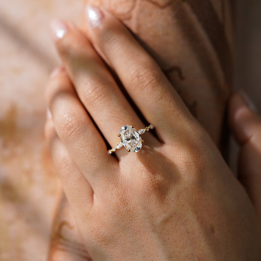 Oval Solitaire Engagement Ring – 2 CT Lab Grown Diamond