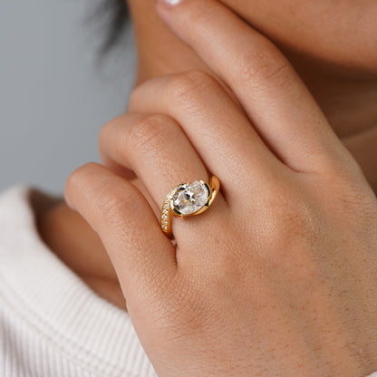 Oval Solitaire Engagement Ring – 2 CT Lab Grown Diamond