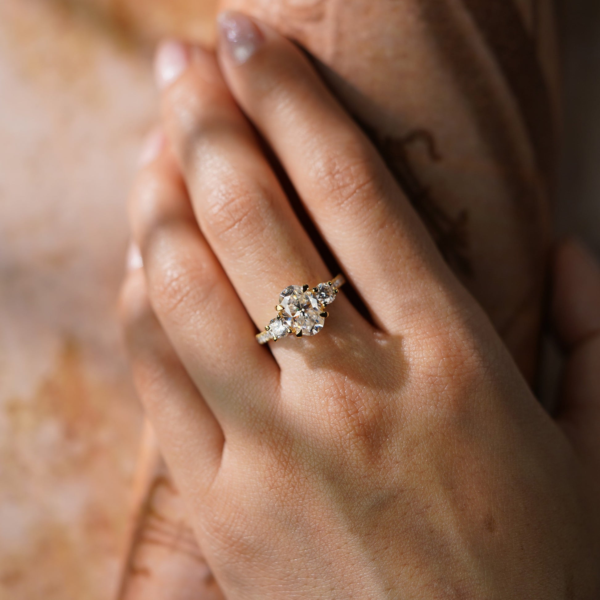 Oval Solitaire Engagement Ring – 2 CT Lab Grown Diamond