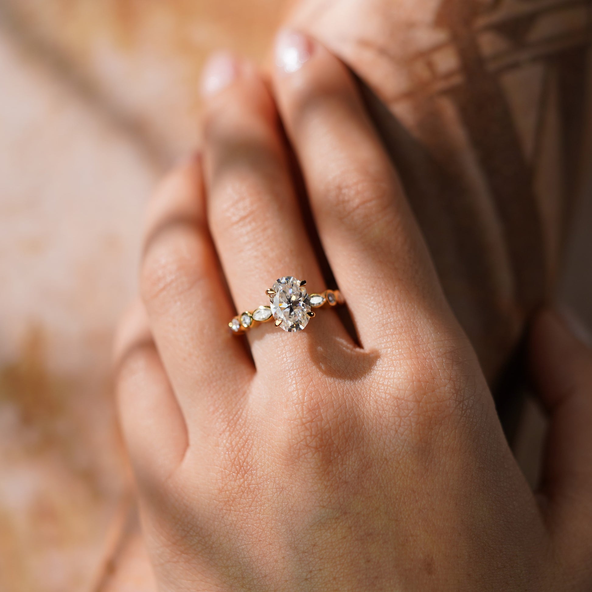 Oval Solitaire Engagement Ring – 2 CT Lab Grown Diamond