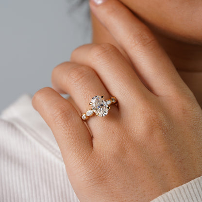 Oval Solitaire Engagement Ring – 2 CT Lab Grown Diamond