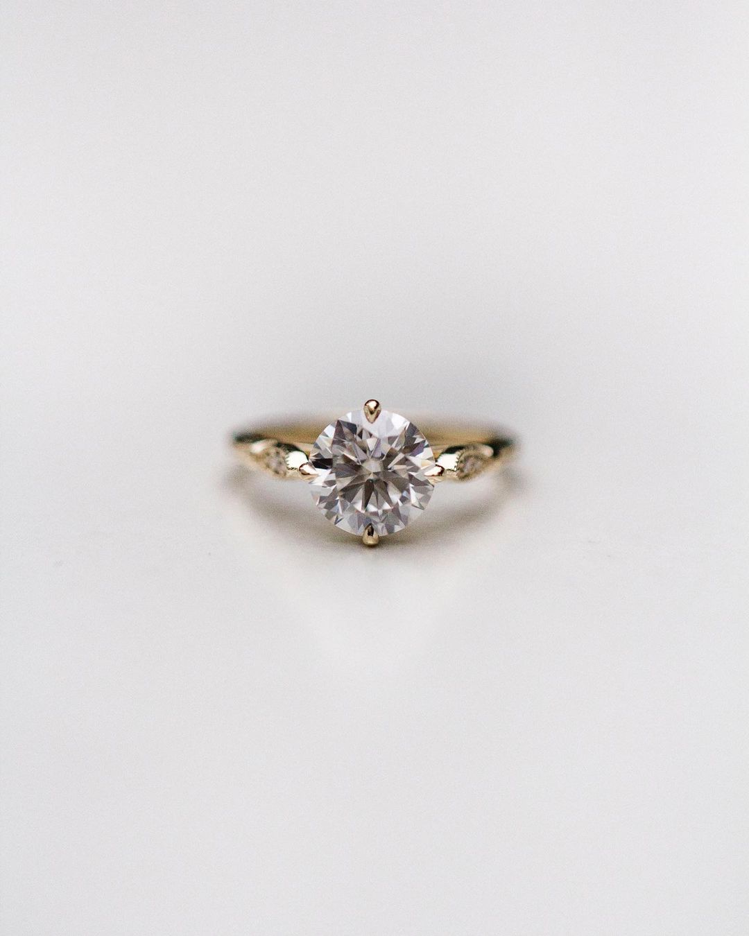 Moval Swirl Semi Pave Engagement Ring – 2.5 CT Lab Grown Diamond