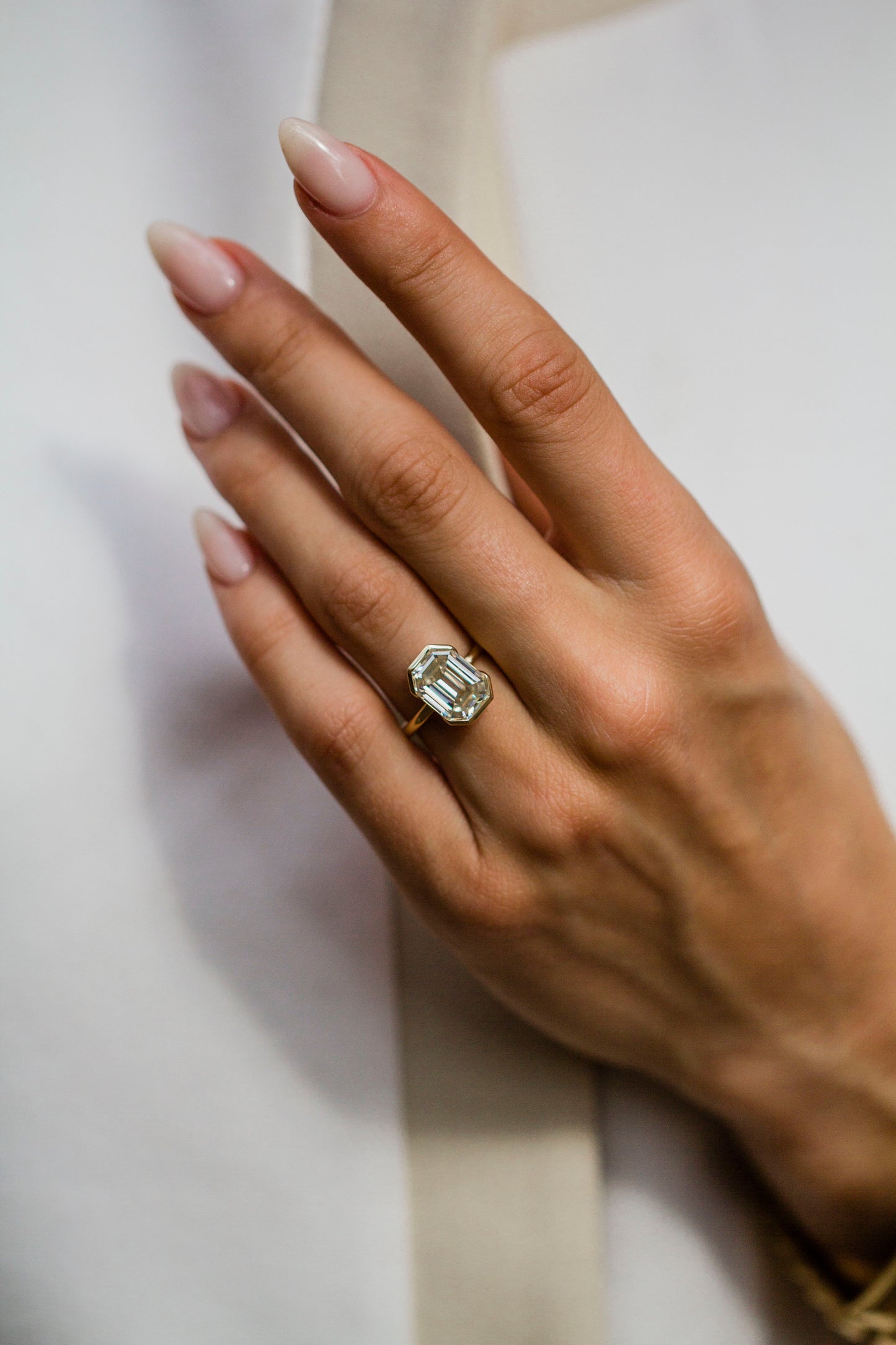Round Swirl Semi Pave Engagement Ring – 1 CT Moissanite Diamond