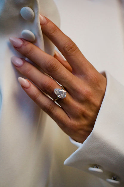 Round Swirl Semi Pave Engagement Ring – 1 CT Moissanite Diamond