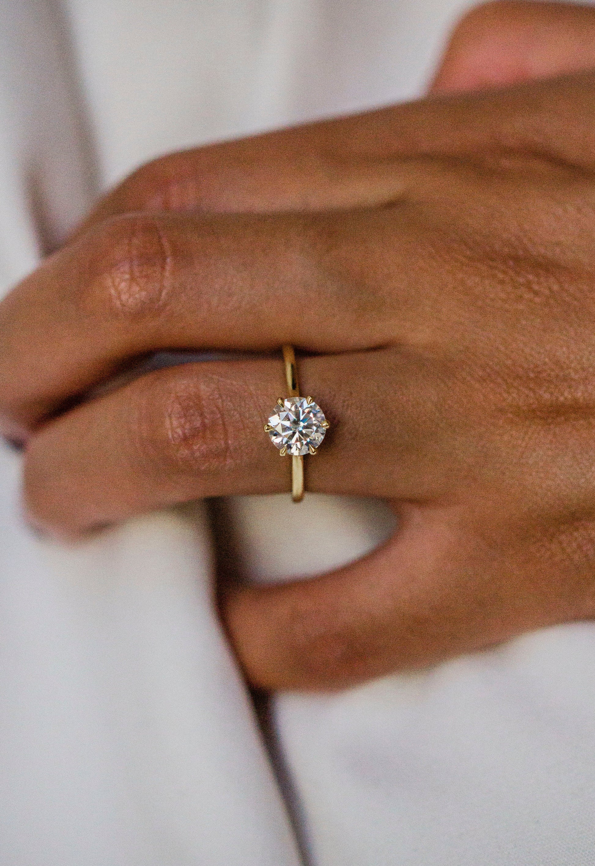 Moval Swirl Semi Pave Engagement Ring – 2.5 CT Lab Grown Diamond