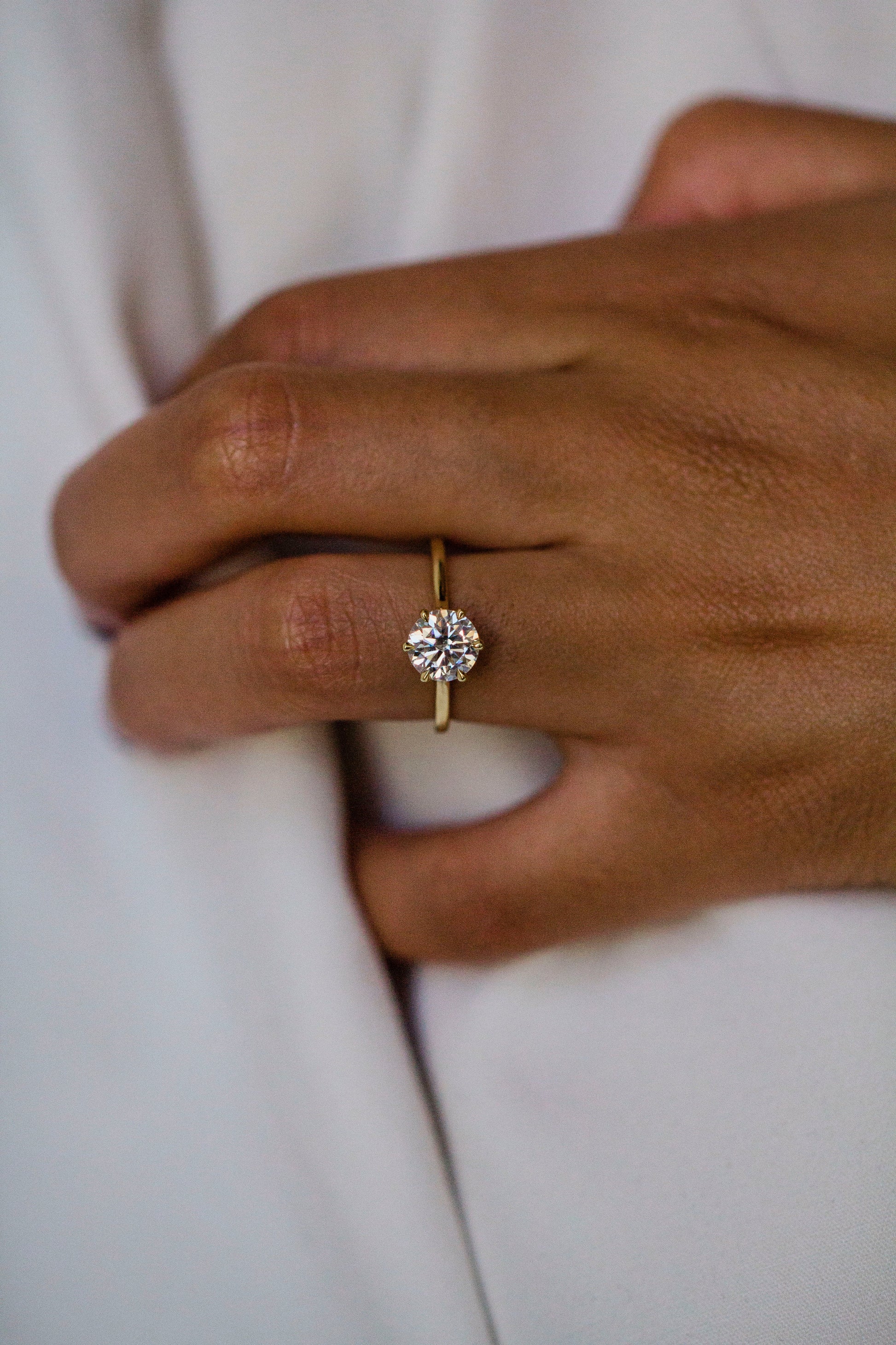 Moval Swirl Semi Pave Engagement Ring – 2.5 CT Lab Grown Diamond