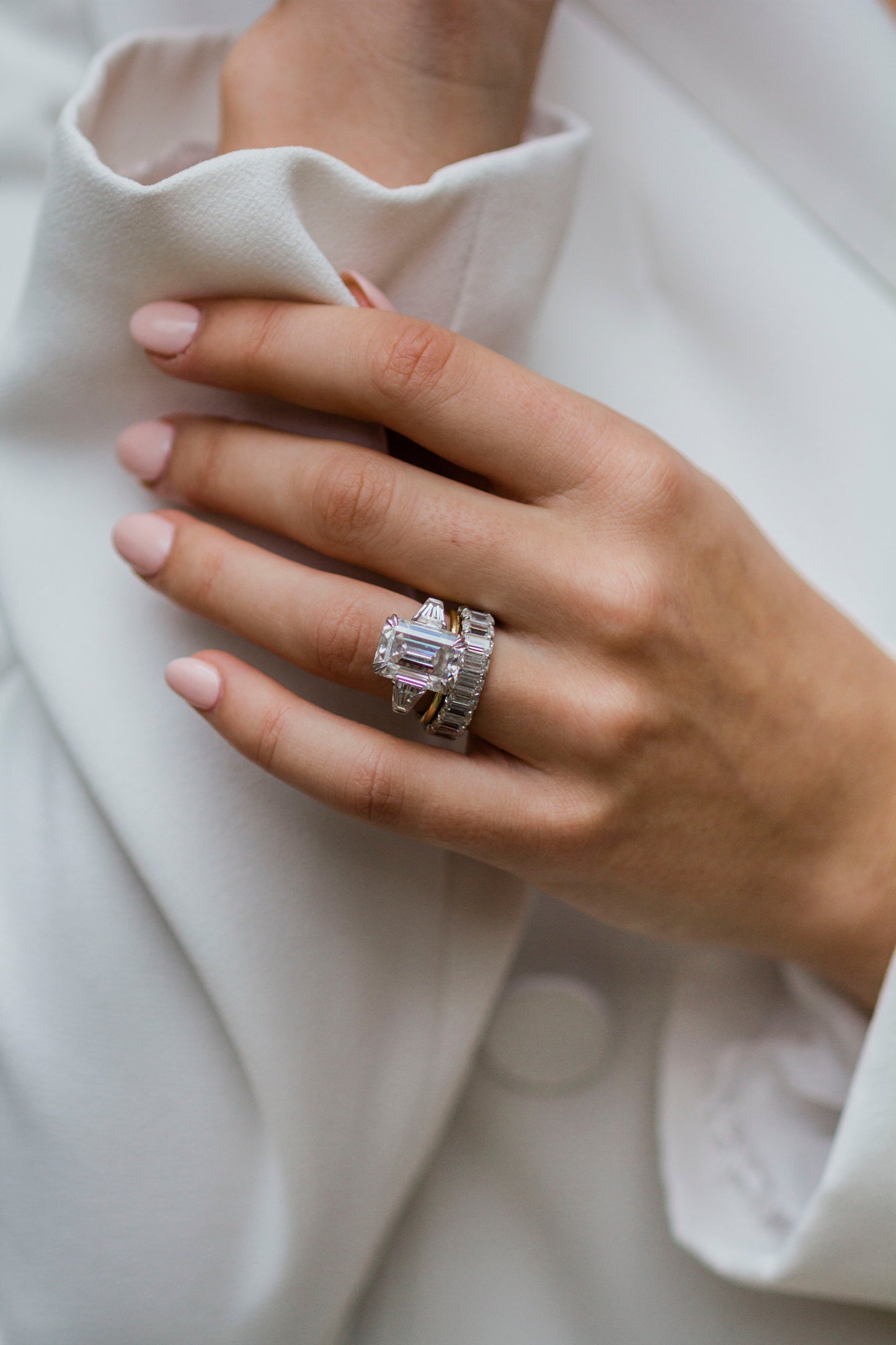 Round Swirl Semi Pave Engagement Ring – 1 CT Moissanite Diamond