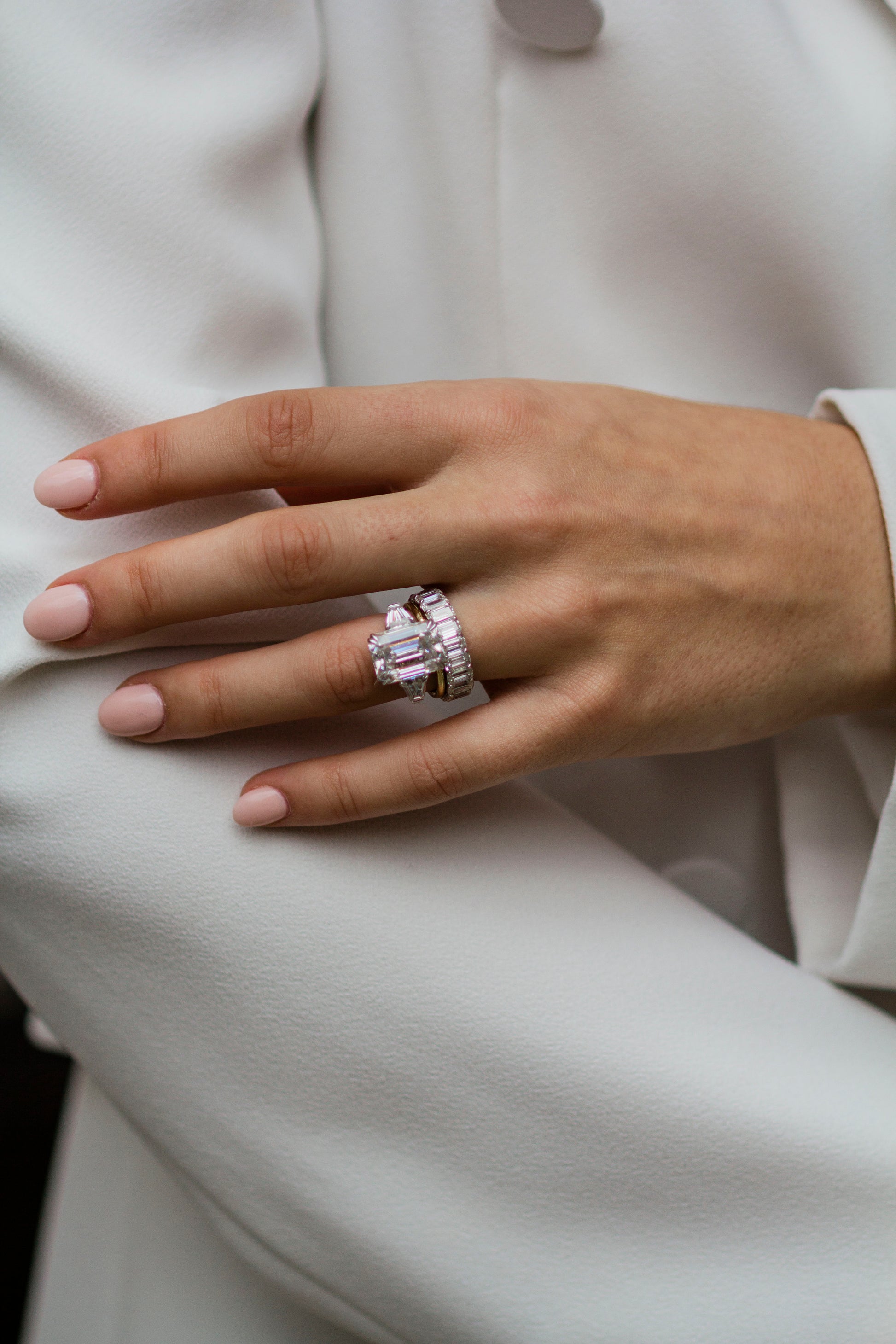 Round Swirl Semi Pave Engagement Ring – 1 CT Moissanite Diamond