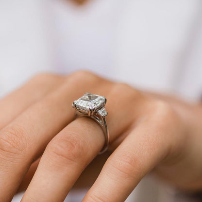 Round Swirl Semi Pave Engagement Ring – 1 CT Moissanite Diamond