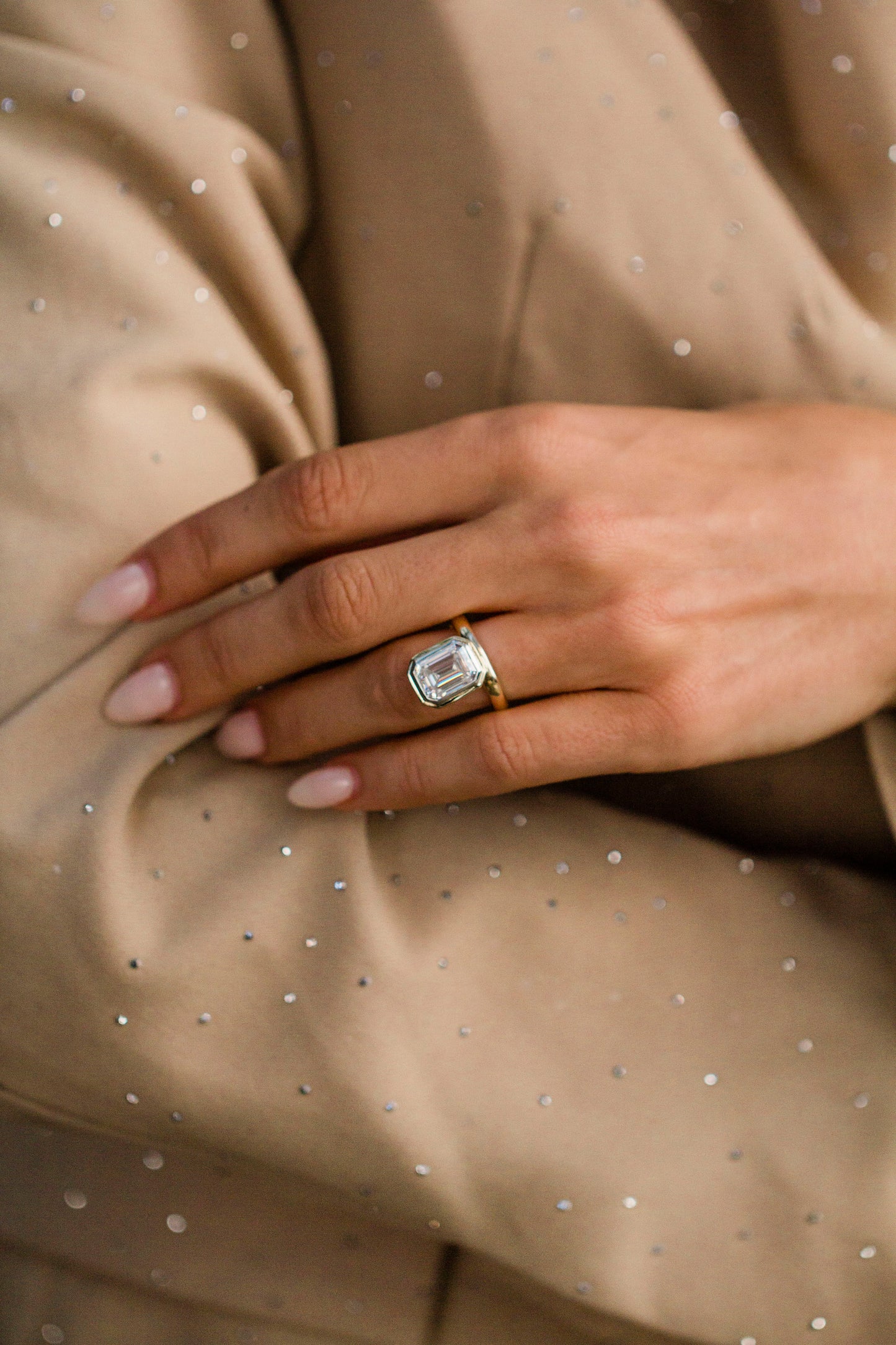 Round Swirl Semi Pave Engagement Ring – 1 CT Moissanite Diamond