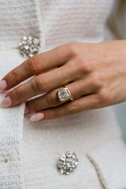 Round Swirl Semi Pave Engagement Ring – 1 CT Moissanite Diamond