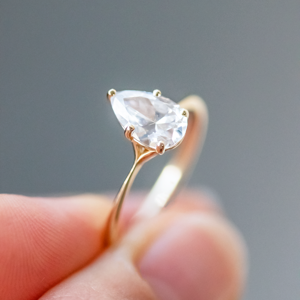 2 CT Round Three Stones Lab Grown Diamond Engagement Ring