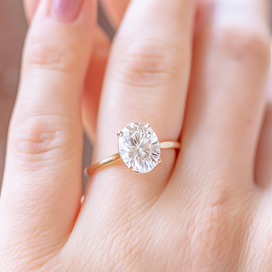 2 CT Round Three Stones Lab Grown Diamond Engagement Ring