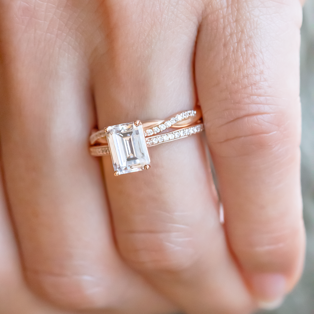 2 CT Round Three Stones Lab Grown Diamond Engagement Ring