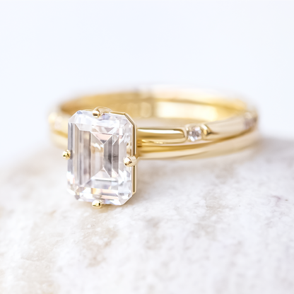 2 CT Round Three Stones Lab Grown Diamond Engagement Ring