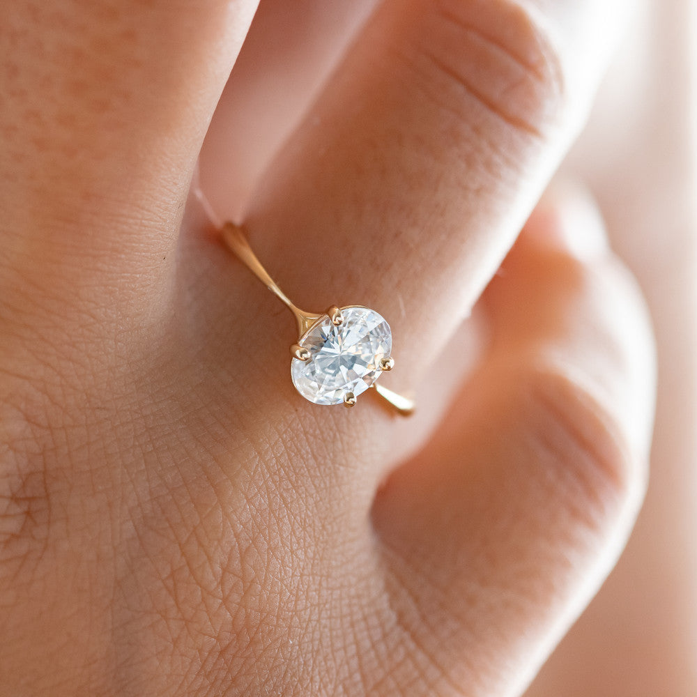 2 CT Round Three Stones Lab Grown Diamond Engagement Ring