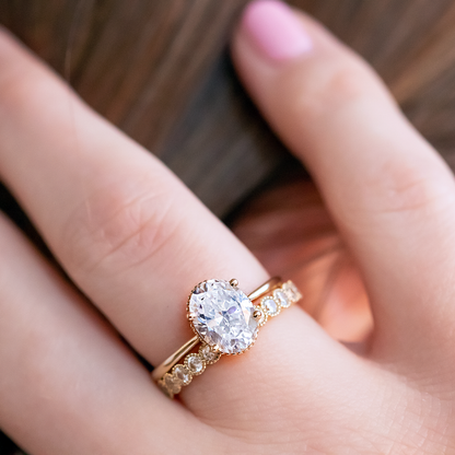 2 CT Round Three Stones Lab Grown Diamond Engagement Ring