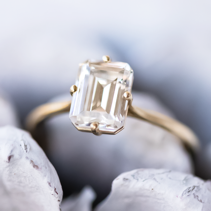 2 CT Round Three Stones Lab Grown Diamond Engagement Ring