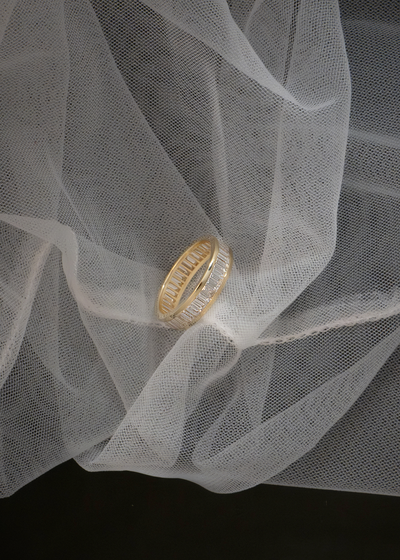1.8 TCW Baguette Stones Full Eternity Lab Grown Diamond Wedding Band (US Size 5 Ready To Ship)
