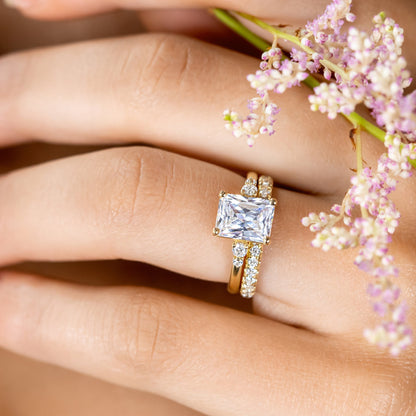 2 CT Round Three Stones Lab Grown Diamond Engagement Ring