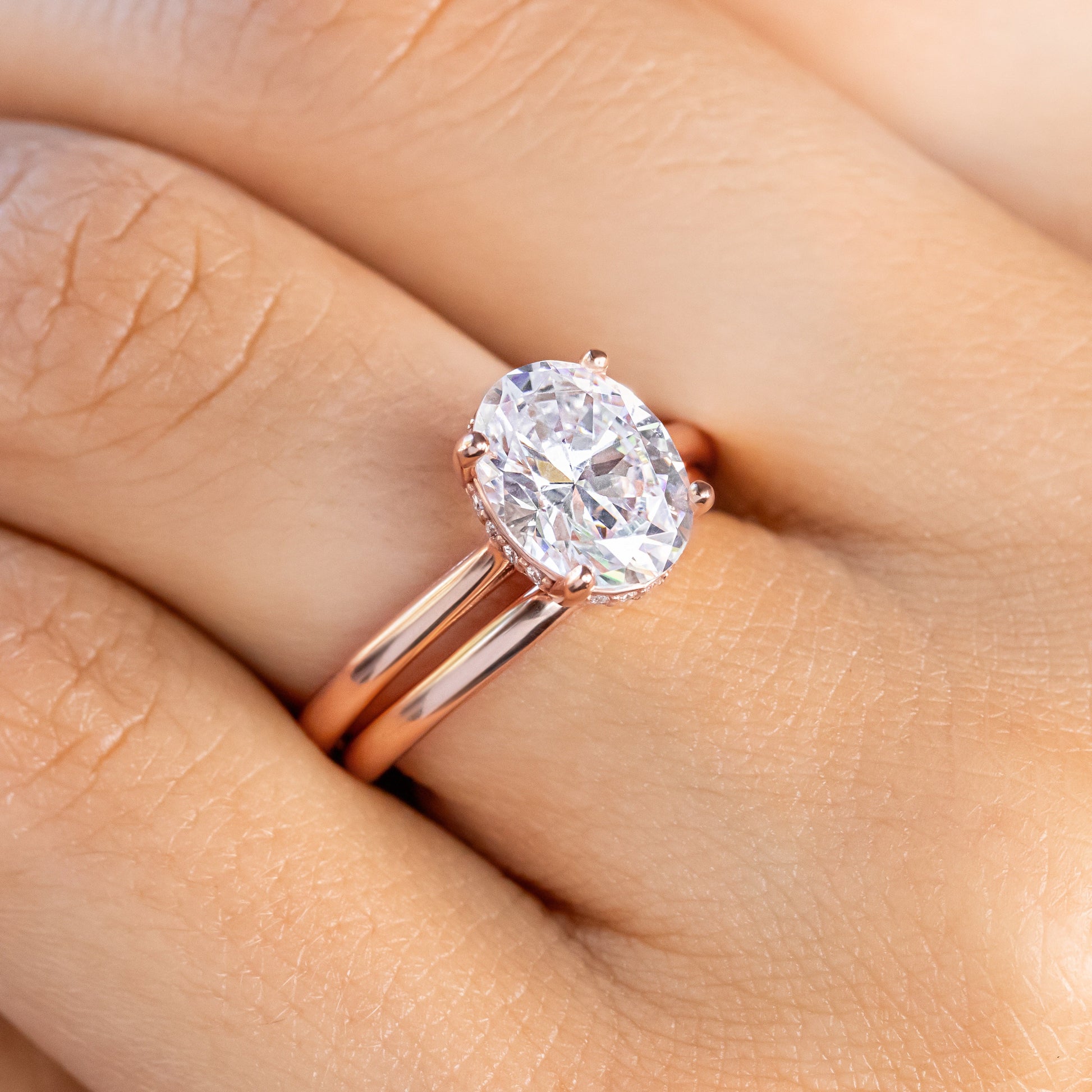 2 CT Round Three Stones Lab Grown Diamond Engagement Ring