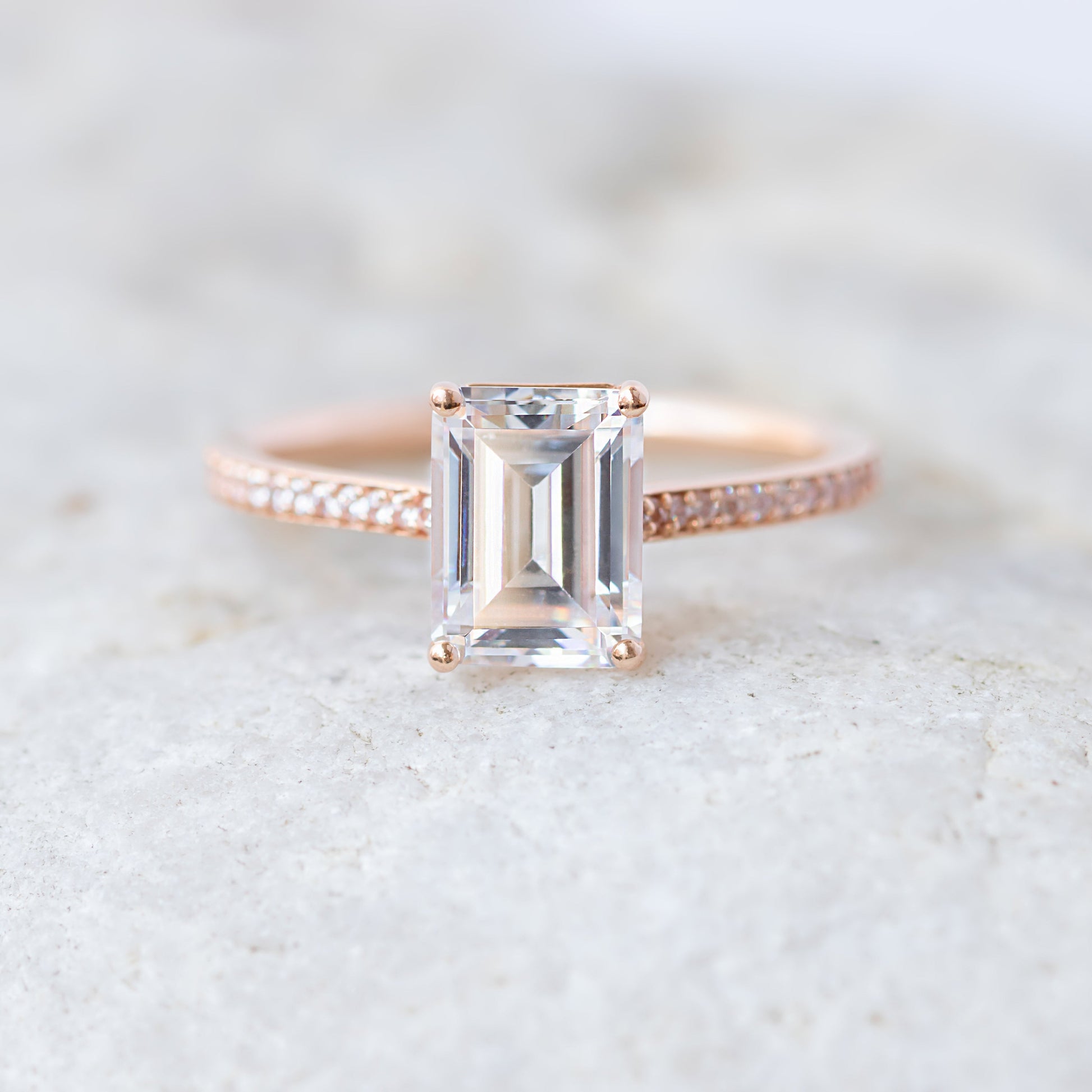 2 CT Round Three Stones Lab Grown Diamond Engagement Ring