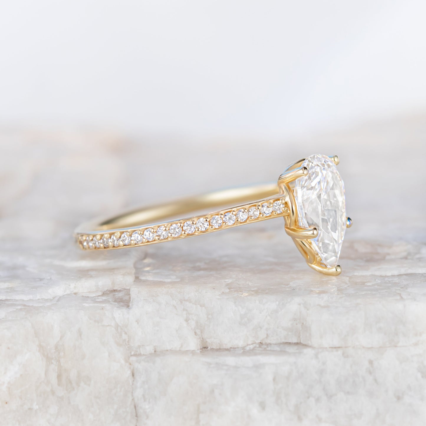 2 CT Round Three Stones Lab Grown Diamond Engagement Ring