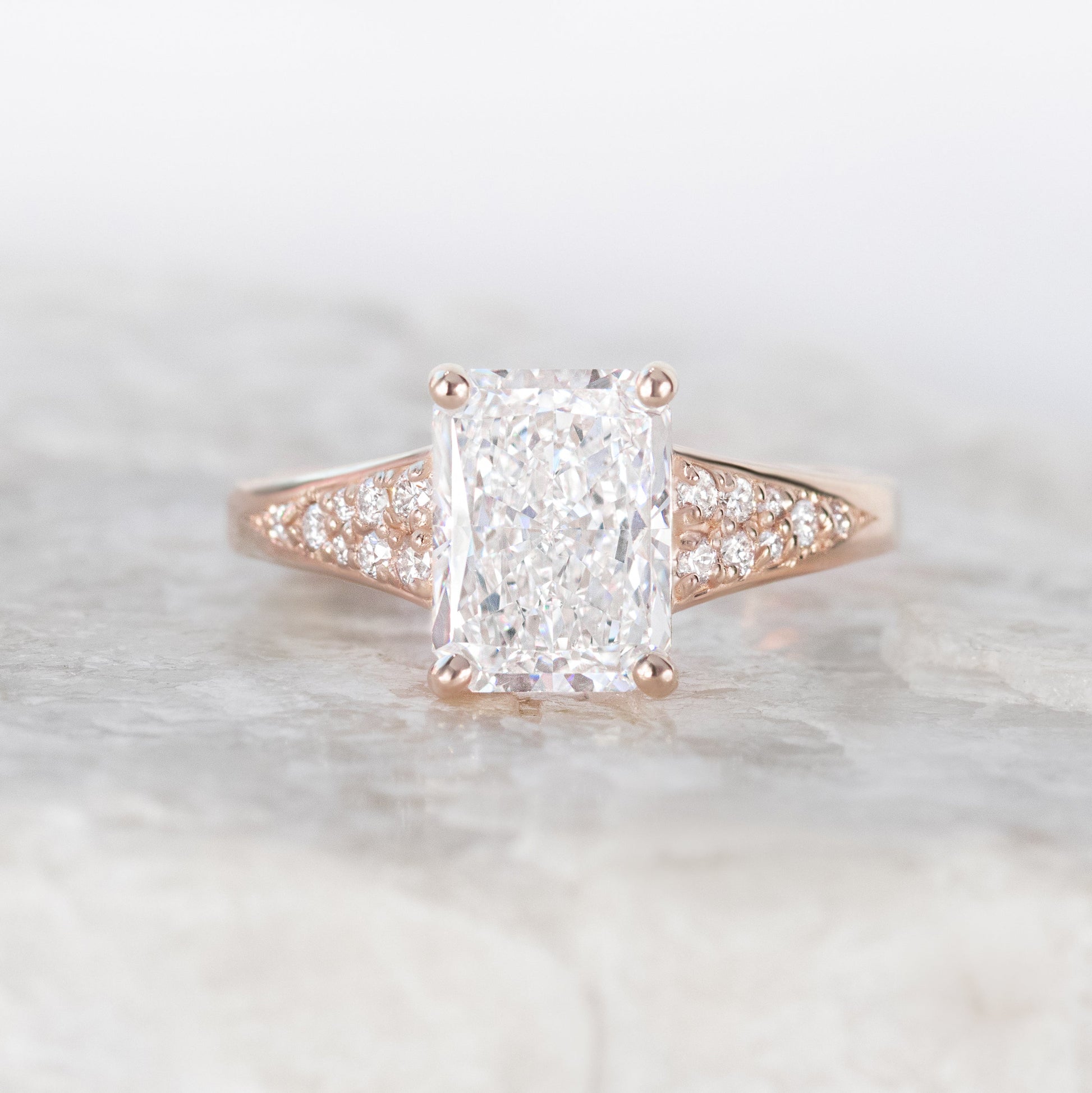 2 CT Round Three Stones Lab Grown Diamond Engagement Ring