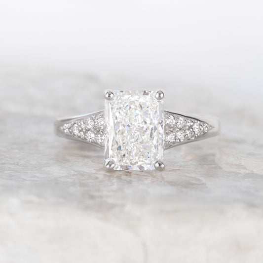 2 CT Round Three Stones Lab Grown Diamond Engagement Ring