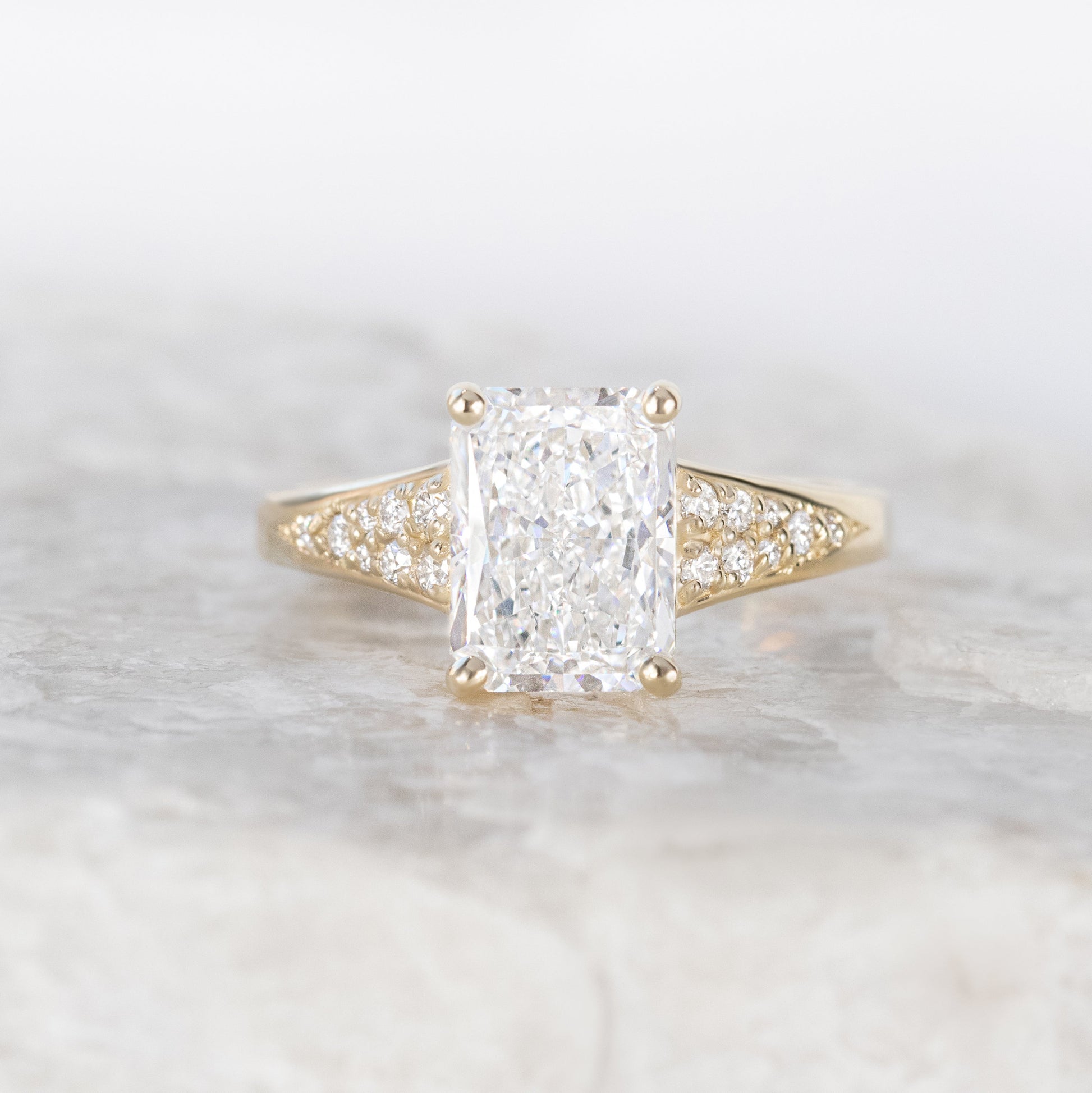 2 CT Round Three Stones Lab Grown Diamond Engagement Ring