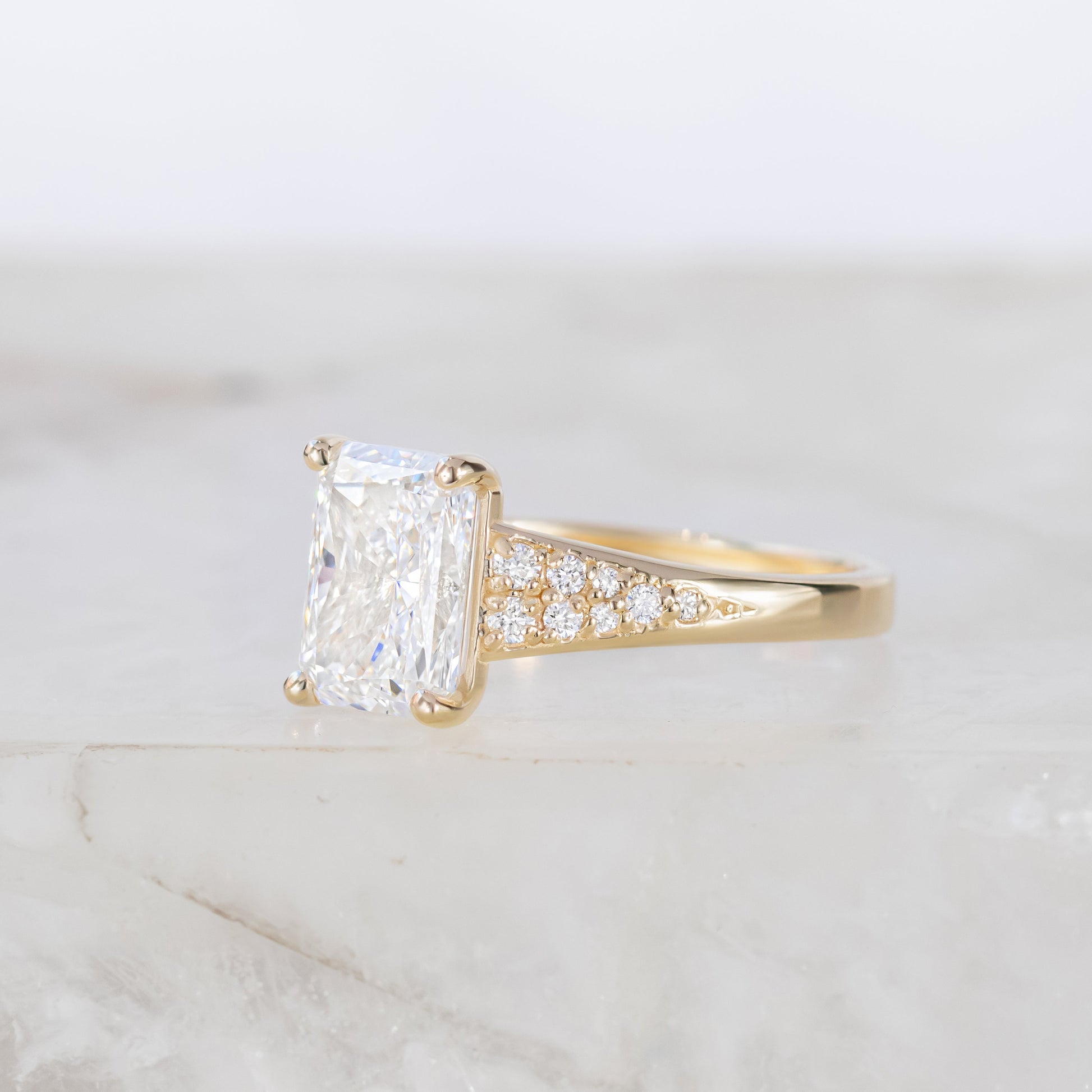 2 CT Round Three Stones Lab Grown Diamond Engagement Ring