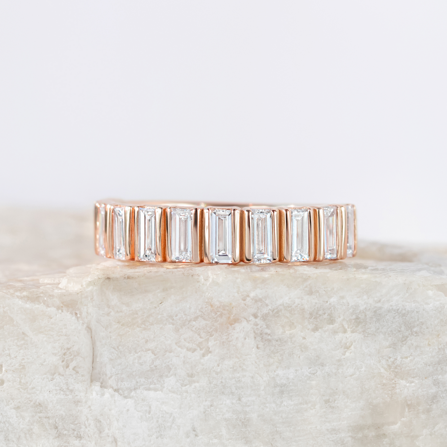 0.37 CT Round Full Eternity Lab Grown Diamond Wedding Band