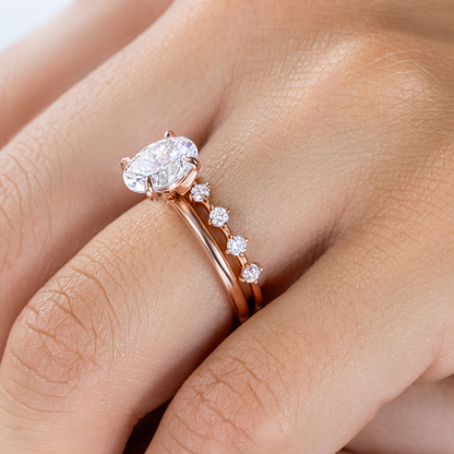 2 CT Round Three Stones Lab Grown Diamond Engagement Ring