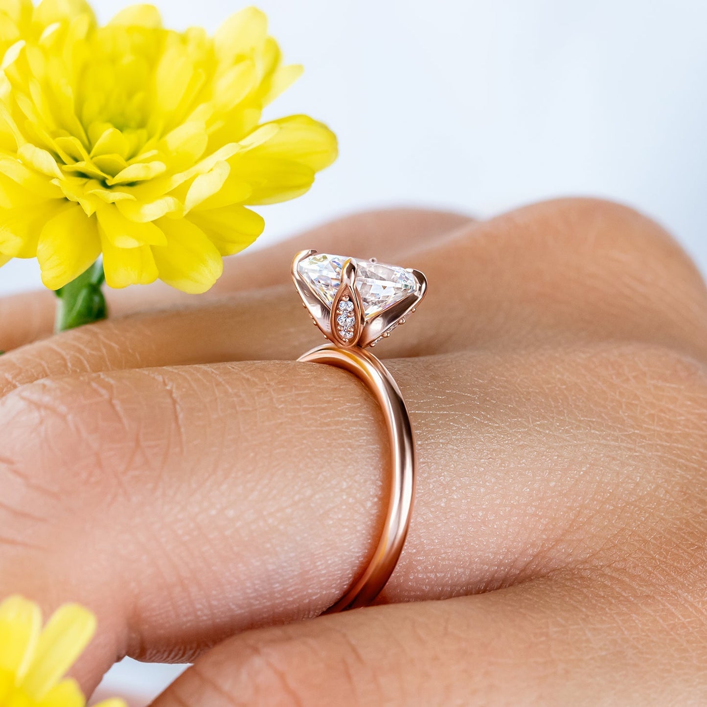 2 CT Round Three Stones Lab Grown Diamond Engagement Ring
