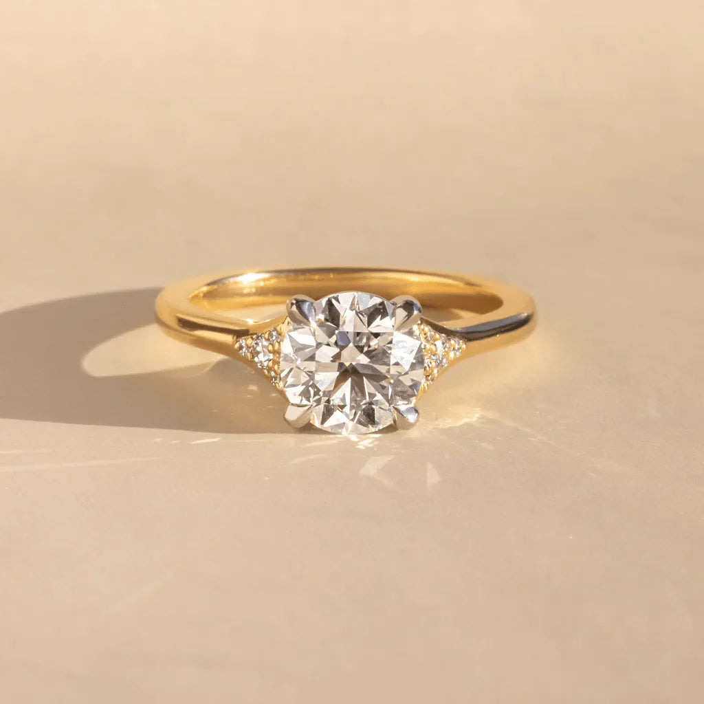 Round Halo, Pave & Split Shank Engagement Ring – 1.93 CT Lab Grown Diamond