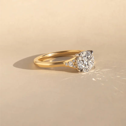 Round Halo, Pave & Split Shank Engagement Ring – 1.93 CT Lab Grown Diamond