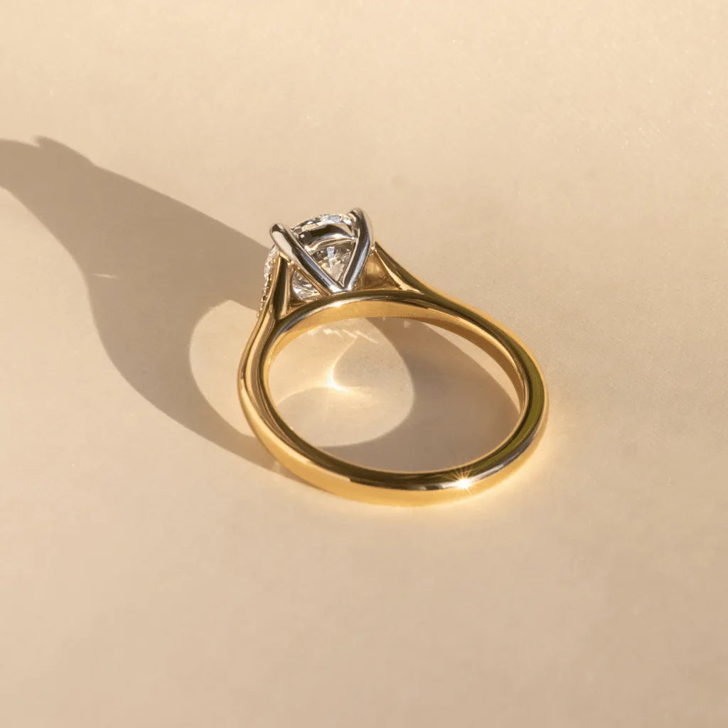 Round Halo, Pave & Split Shank Engagement Ring – 1.93 CT Lab Grown Diamond