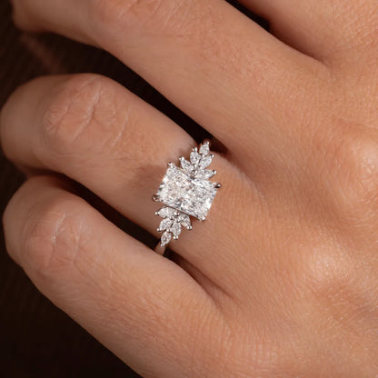Round Halo, Pave & Split Shank Engagement Ring – 1.93 CT Lab Grown Diamond