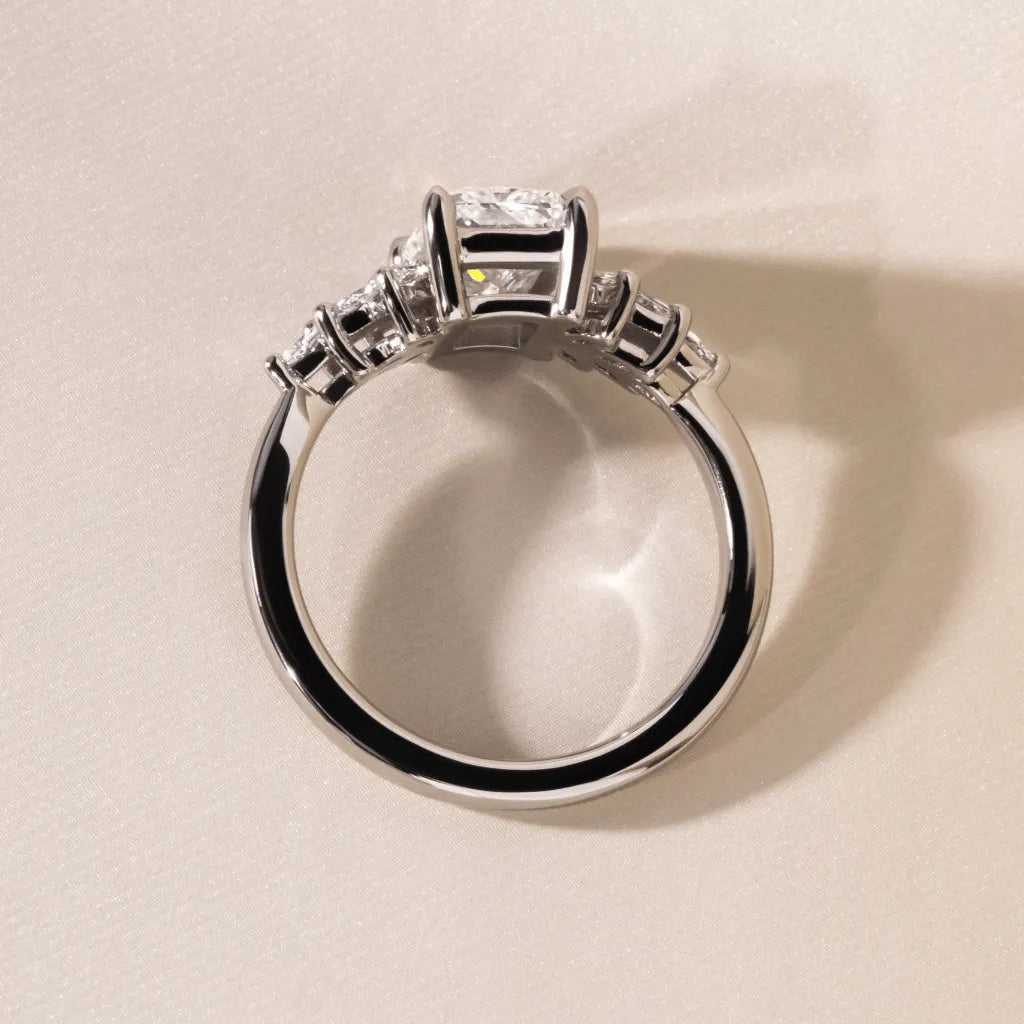 Round Halo, Pave & Split Shank Engagement Ring – 1.93 CT Lab Grown Diamond