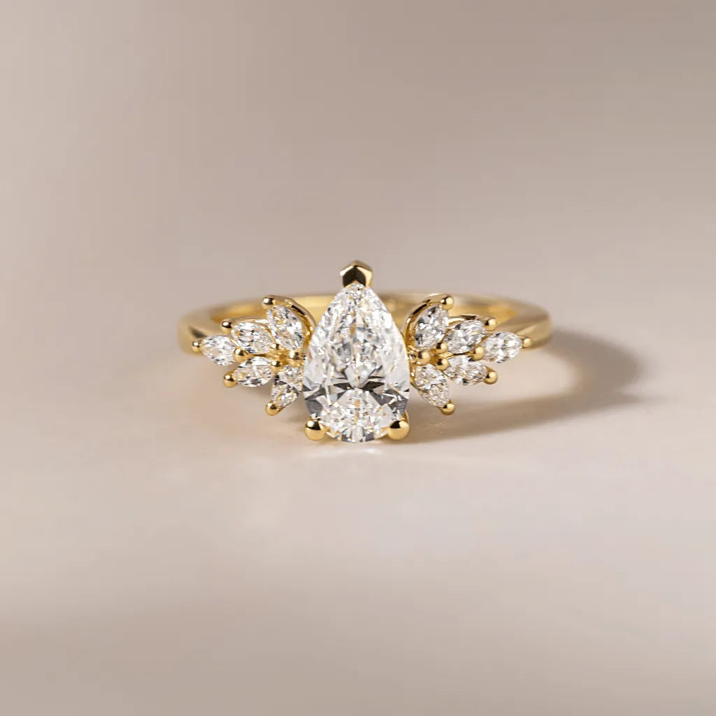 Round Halo, Pave & Split Shank Engagement Ring – 1.93 CT Lab Grown Diamond